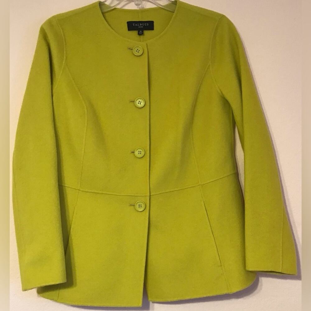Talbots wool nylon jacket blazer size 4 petite